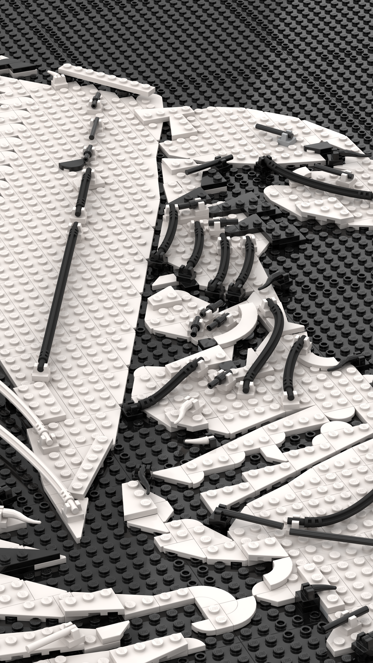 MOC-238914 Lego art relief of a male horror character Building Blocks