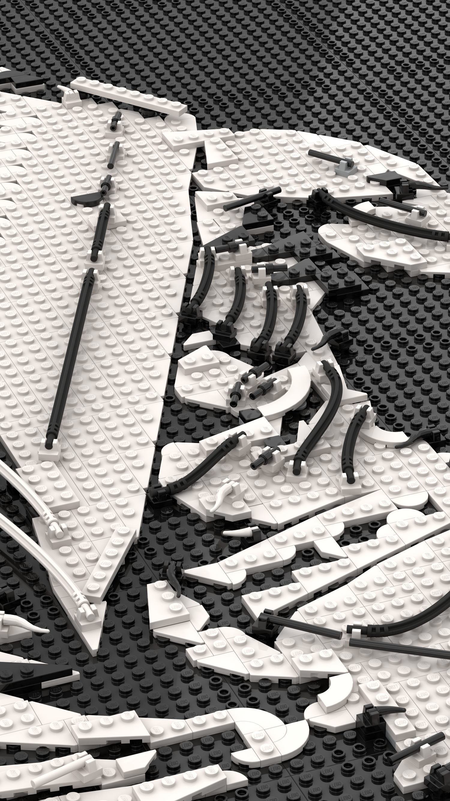 MOC-238914 Lego art relief of a male horror character Building Blocks