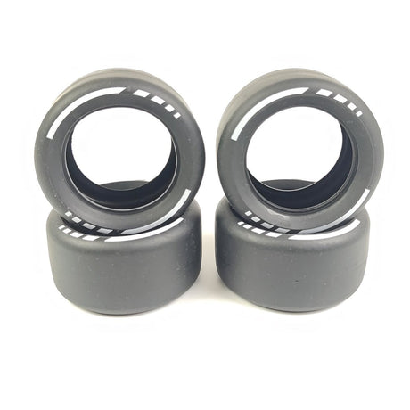 Racing Printed Slick Tire Set of 4 Slick Tires & 4 Electroplated Rims - LesDiy -