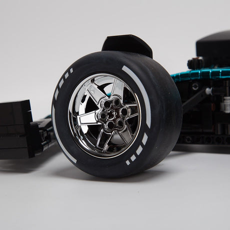 Racing Printed Slick Tire Set of 4 Slick Tires & 4 Electroplated Rims - LesDiy -