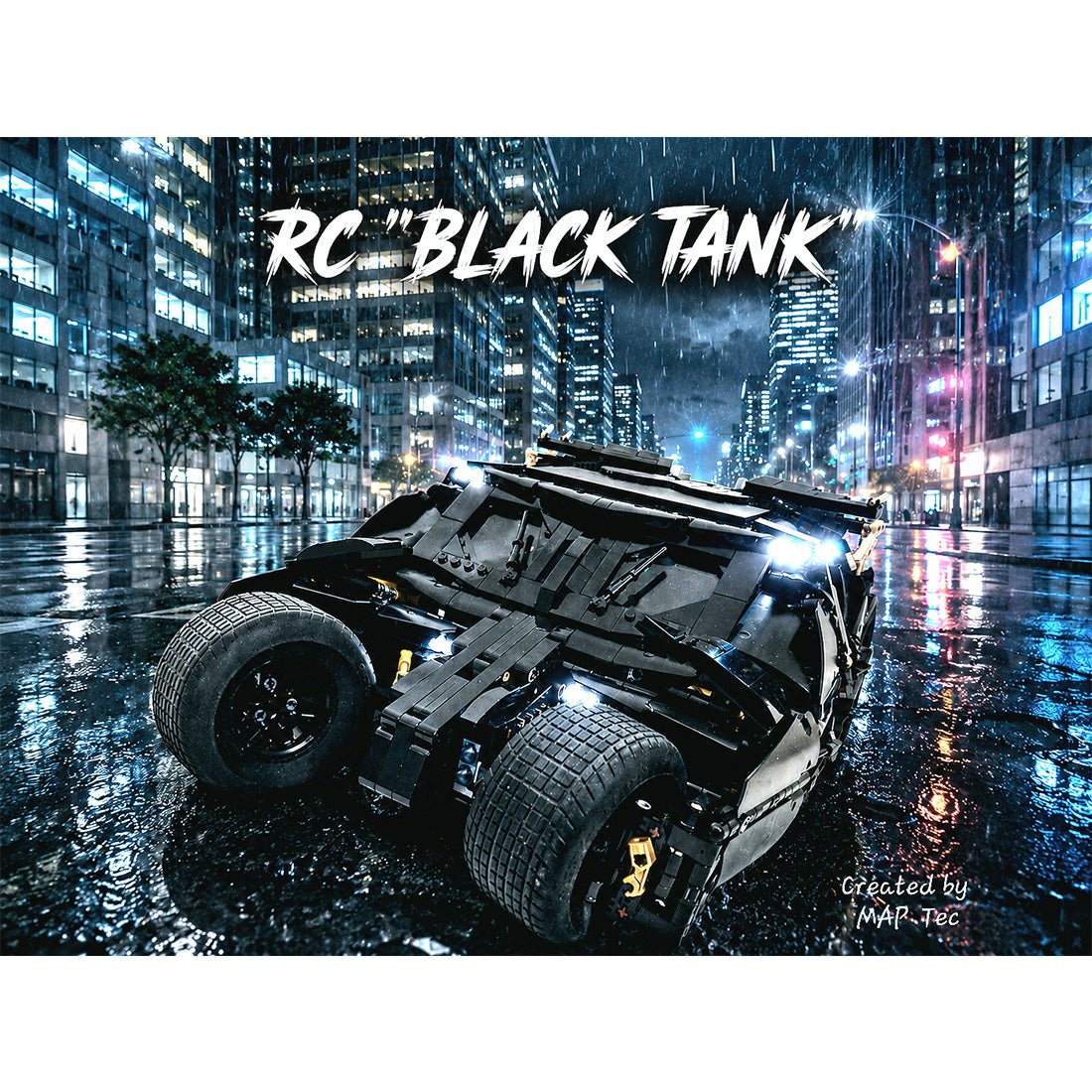 RC Batman Dark Knight Tumbler Building Blocks-LesDiy-MOC-