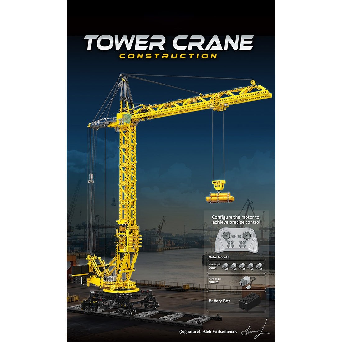 RC Electric Tower Crane Building Blocks-LesDiy-Building Blocks-