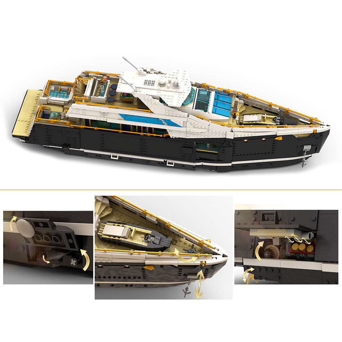 Royal Navy Armored Warship Building Blocks - LesDiy -