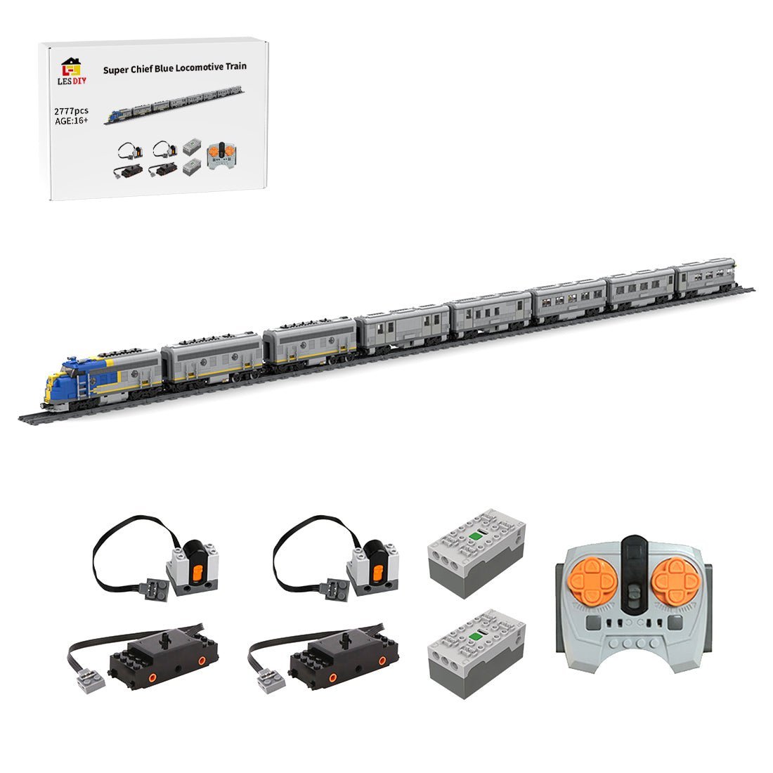 Santa Fe Super Chief Blue Locomotive Train - LesDiy - Locomotive