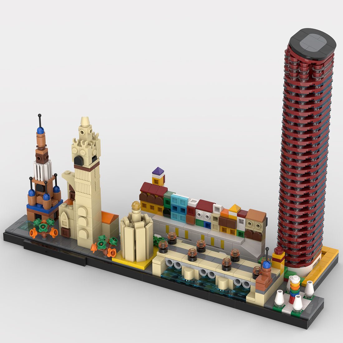 Seville Skyline Architecture Series Street Scene Building Blocks - LesDiy - building blocks