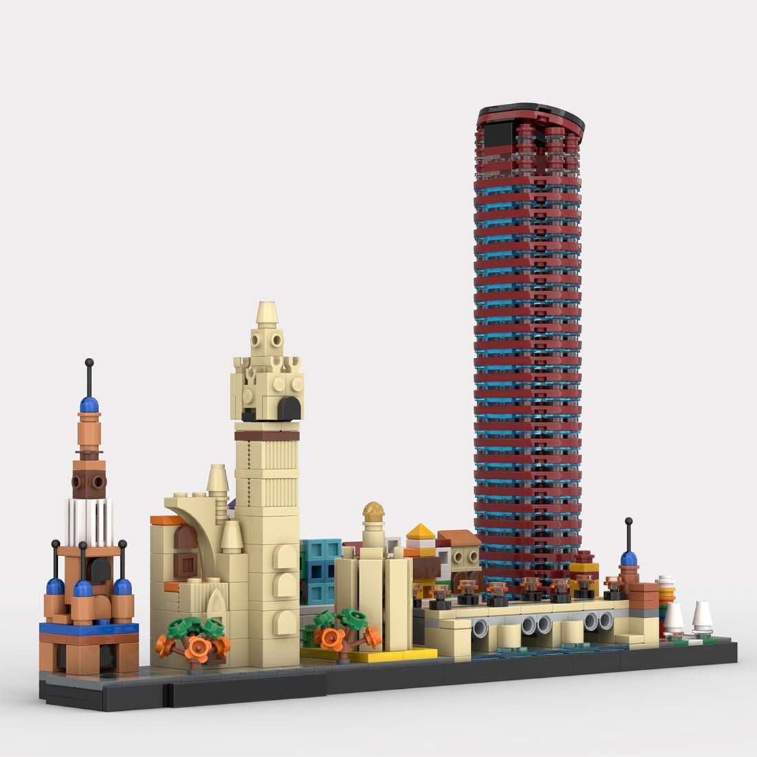 Seville Skyline Architecture Series Street Scene Building Blocks - LesDiy - building blocks