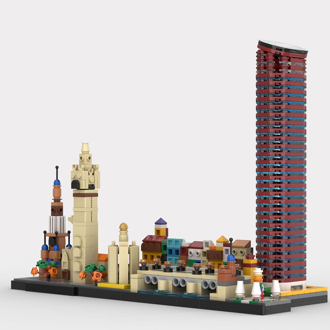 Seville Skyline Architecture Series Street Scene Building Blocks - LesDiy - building blocks