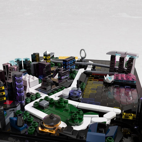 Singapore Marina Bay Circuit Nighttime Street Track Model Buildind Blocks - LesDiy - Building Blocks