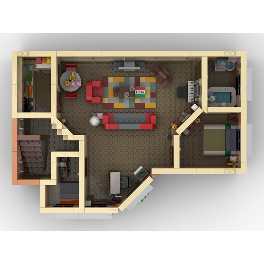 SitComplex Full 11-Story Apartment Building Blocks-LesDiy-MOC-