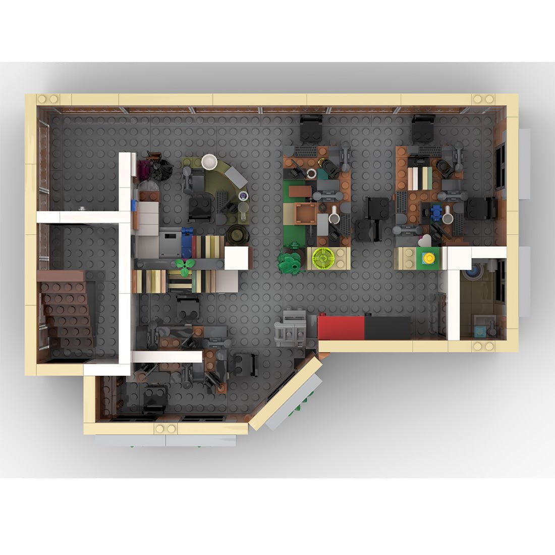 SitComplex Full 11-Story Apartment Building Blocks-LesDiy-MOC-