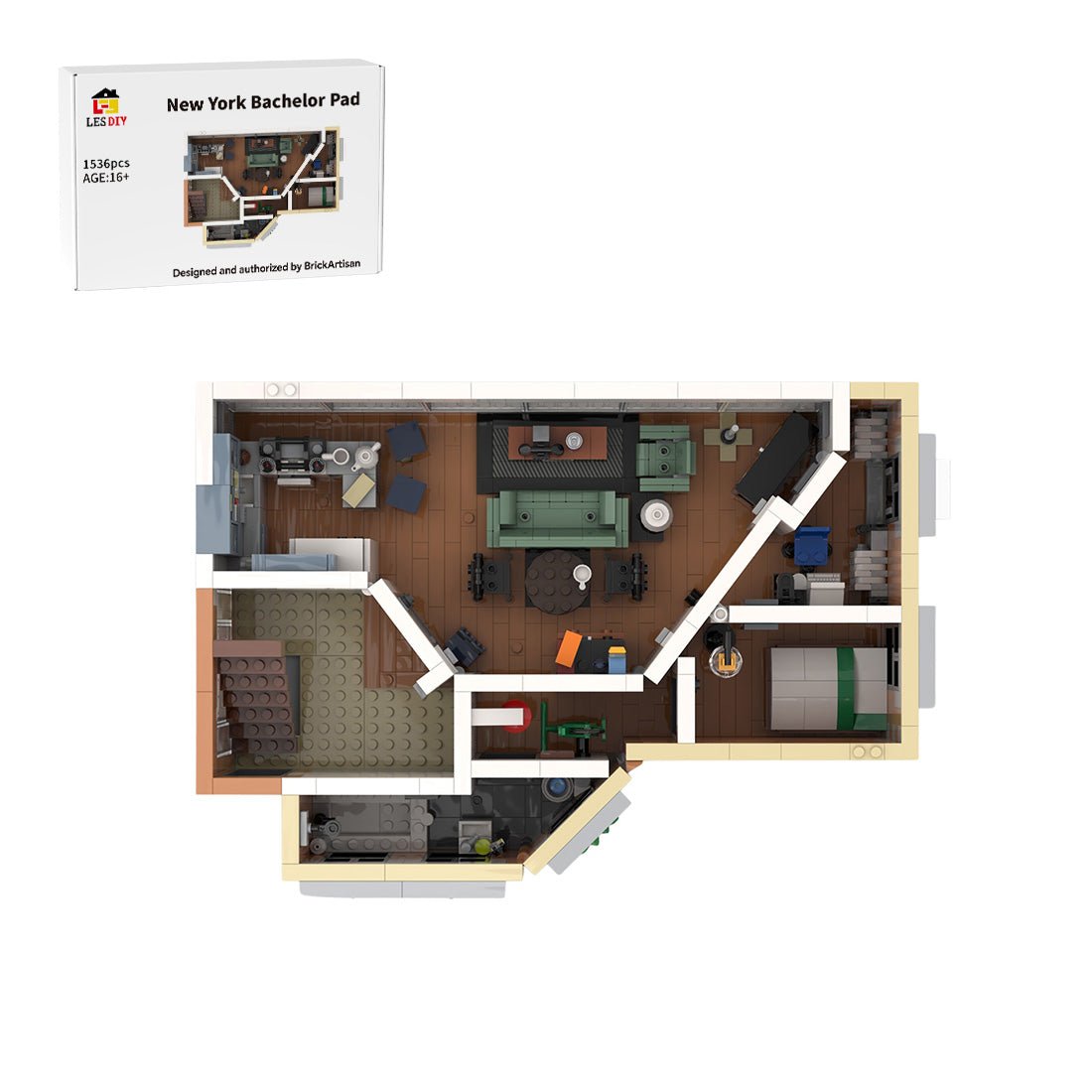 SitComplex Level 2 New York Apartment Building Blocks-LesDiy-Building Blocks-