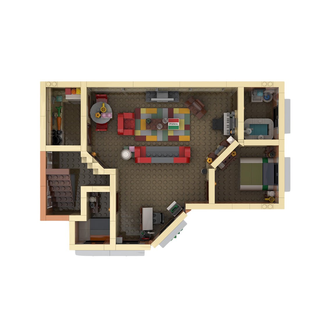 SitComplex Level 3 The Big Bang Theory Apartment Building Blocks-LesDiy-Building Blocks-