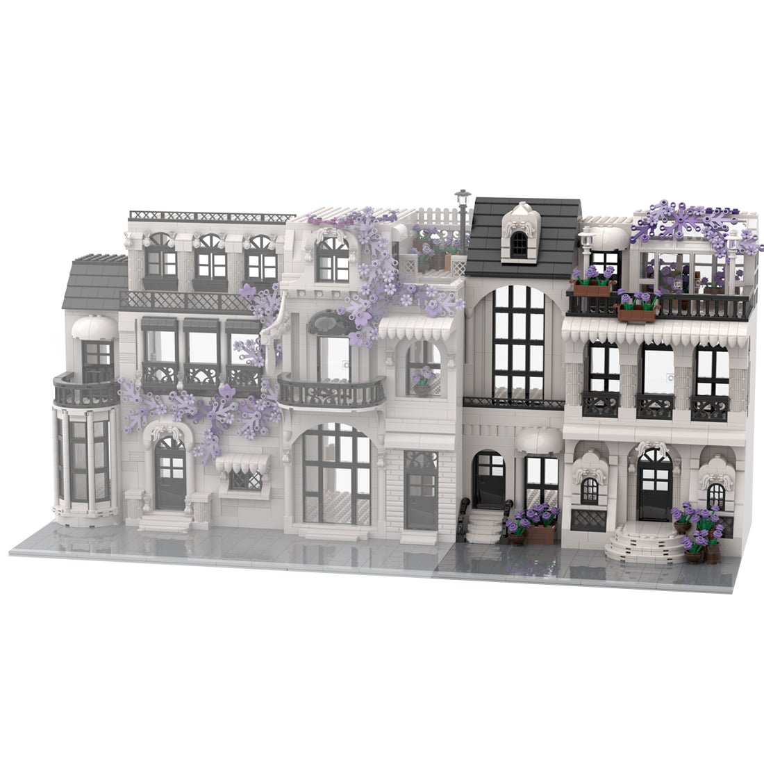 Technic Architecture Flower White European Street for Lego - LesDiy - street house -