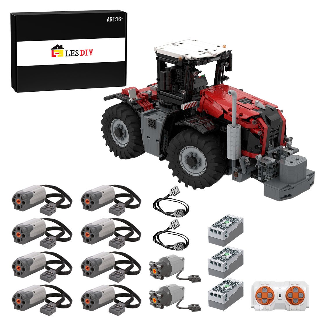 Technical Tractor Building Blocks Set - LesDiy -