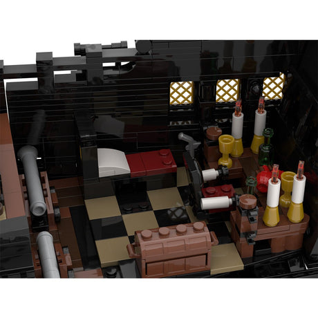 The Black Pearl Medieval Pirate Ship Model - LesDiy -