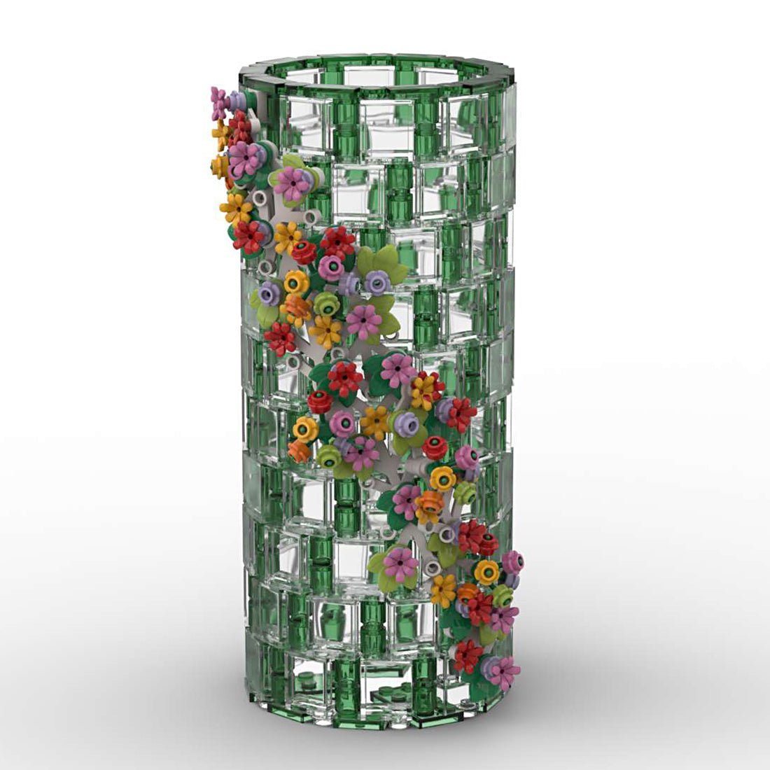 Transparent Rainbow Flower Vase - LesDiy -