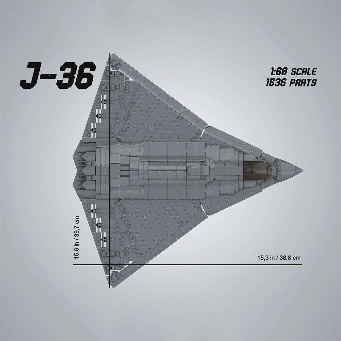 Triple Engine J - 36 Fighter Aircraft Building Blocks - LesDiy - Building Blocks