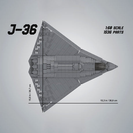 Triple Engine J - 36 Fighter Aircraft Building Blocks - LesDiy - Building Blocks