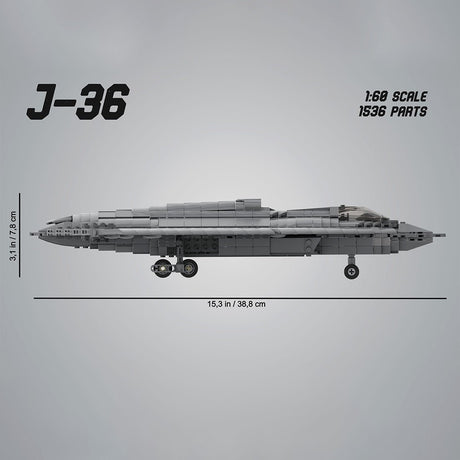Triple Engine J - 36 Fighter Aircraft Building Blocks - LesDiy - Building Blocks