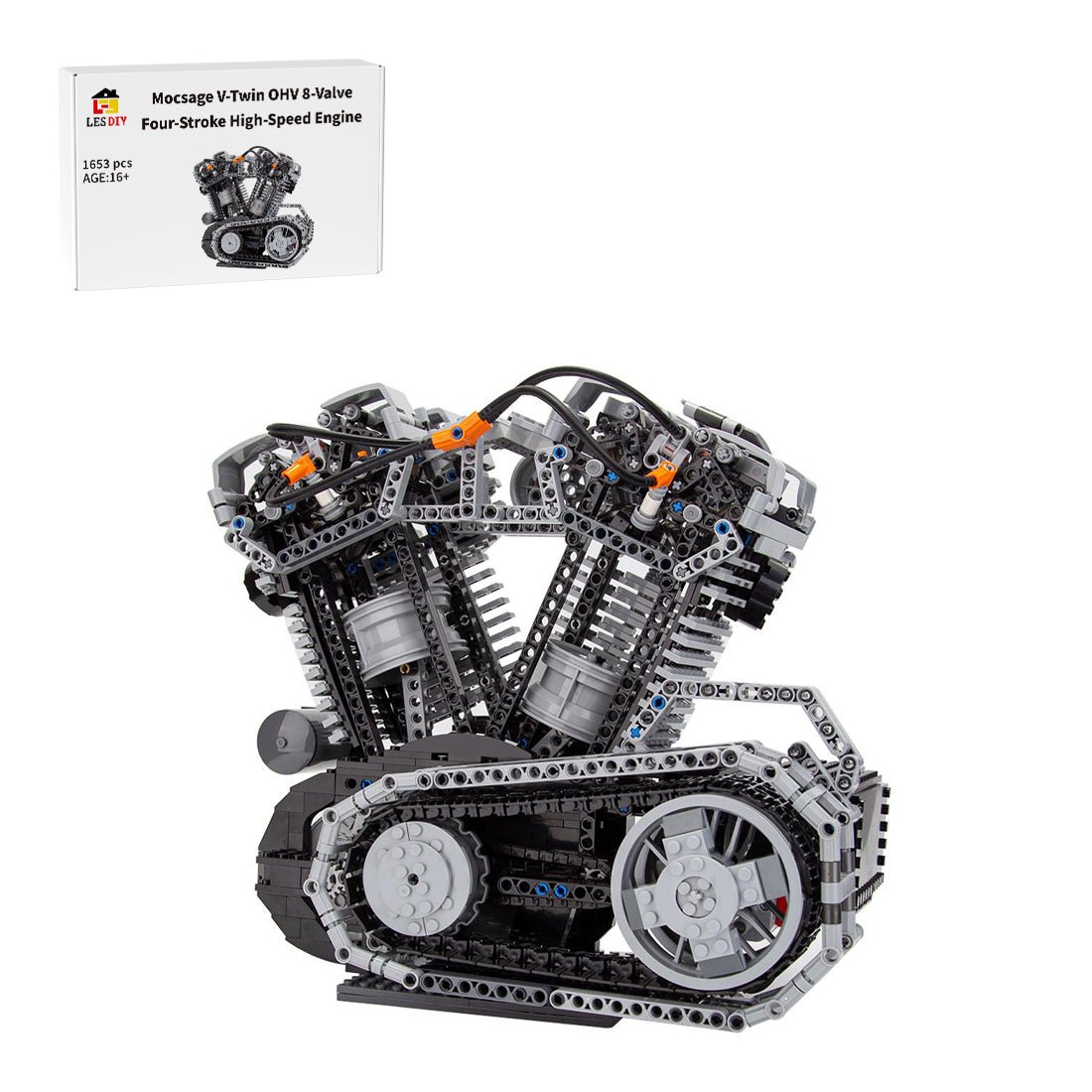 V - Twin OHV 8 - Valve Four - Stroke High - Speed Engine - LesDiy -