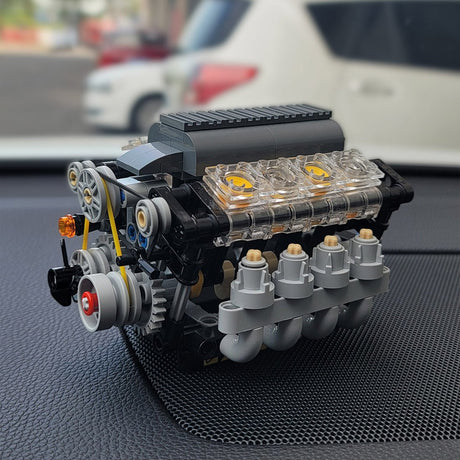 V8 Engine with Gearbox Tech Engine Model - LesDiy -