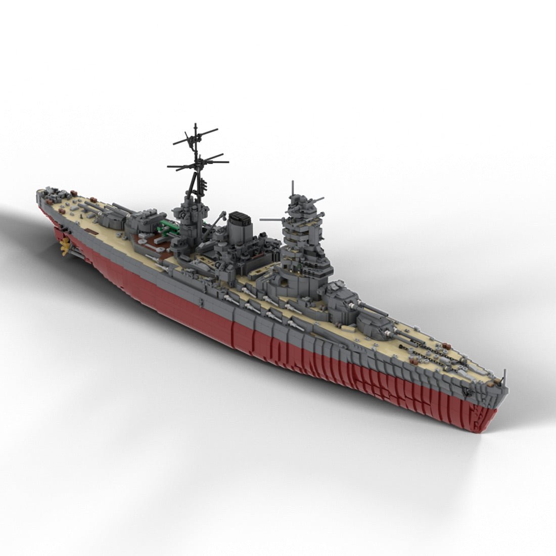 WW2 Japanese Navy Battleship Military Building Blocks - LesDiy -