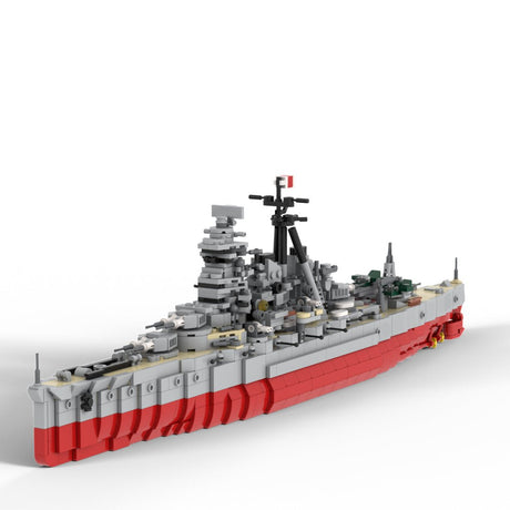 WW2 Japanese Warship Hiei Battleship DIY Military Building Blcoks - LesDiy -