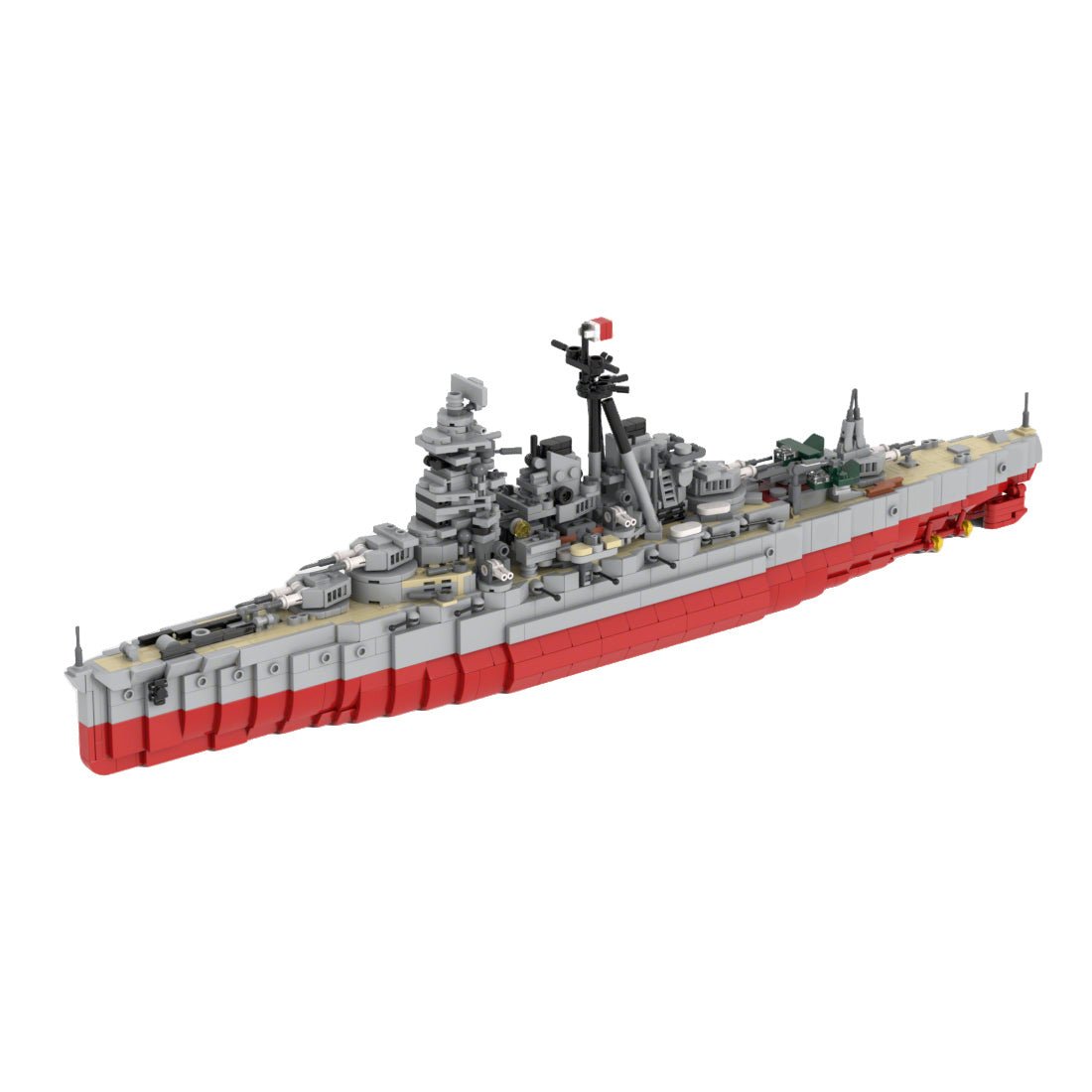 WW2 Japanese Warship Hiei Battleship DIY Military Building Blcoks - LesDiy -