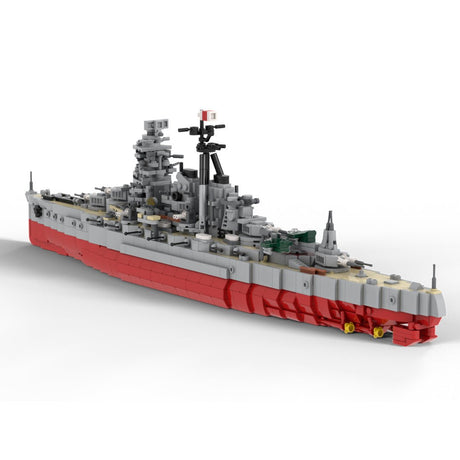 WW2 Japanese Warship Hiei Battleship DIY Military Building Blcoks - LesDiy -