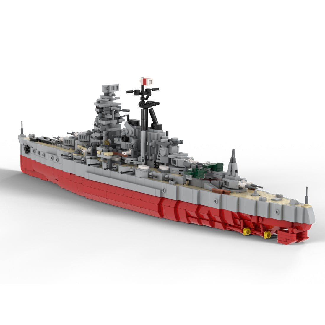 WW2 Japanese Warship Hiei Battleship DIY Military Building Blcoks - LesDiy -