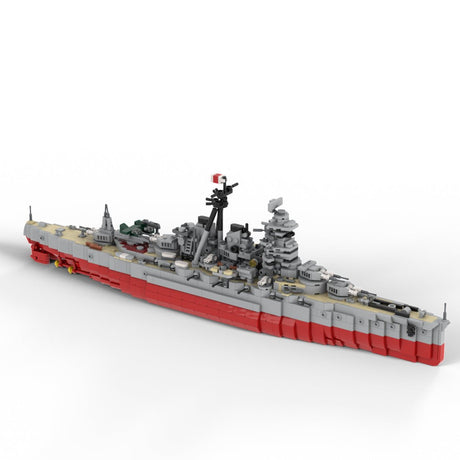 WW2 Japanese Warship Hiei Battleship DIY Military Building Blcoks - LesDiy -