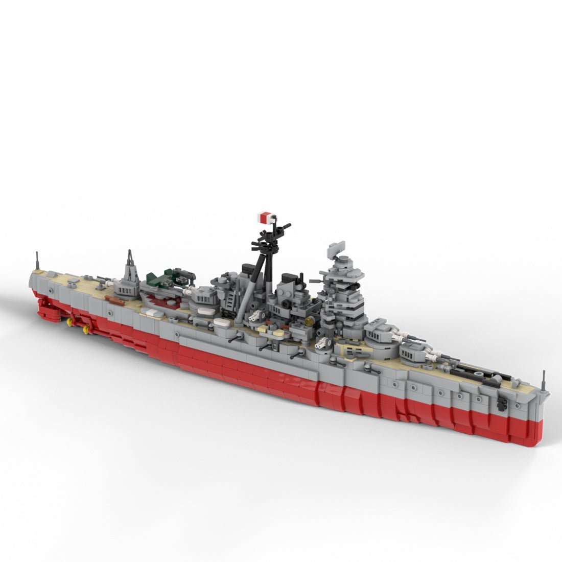 WW2 Japanese Warship Hiei Battleship DIY Military Building Blcoks - LesDiy -