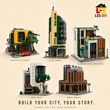 Build a Modern City Block with xymato’s Architectural MOC Collection