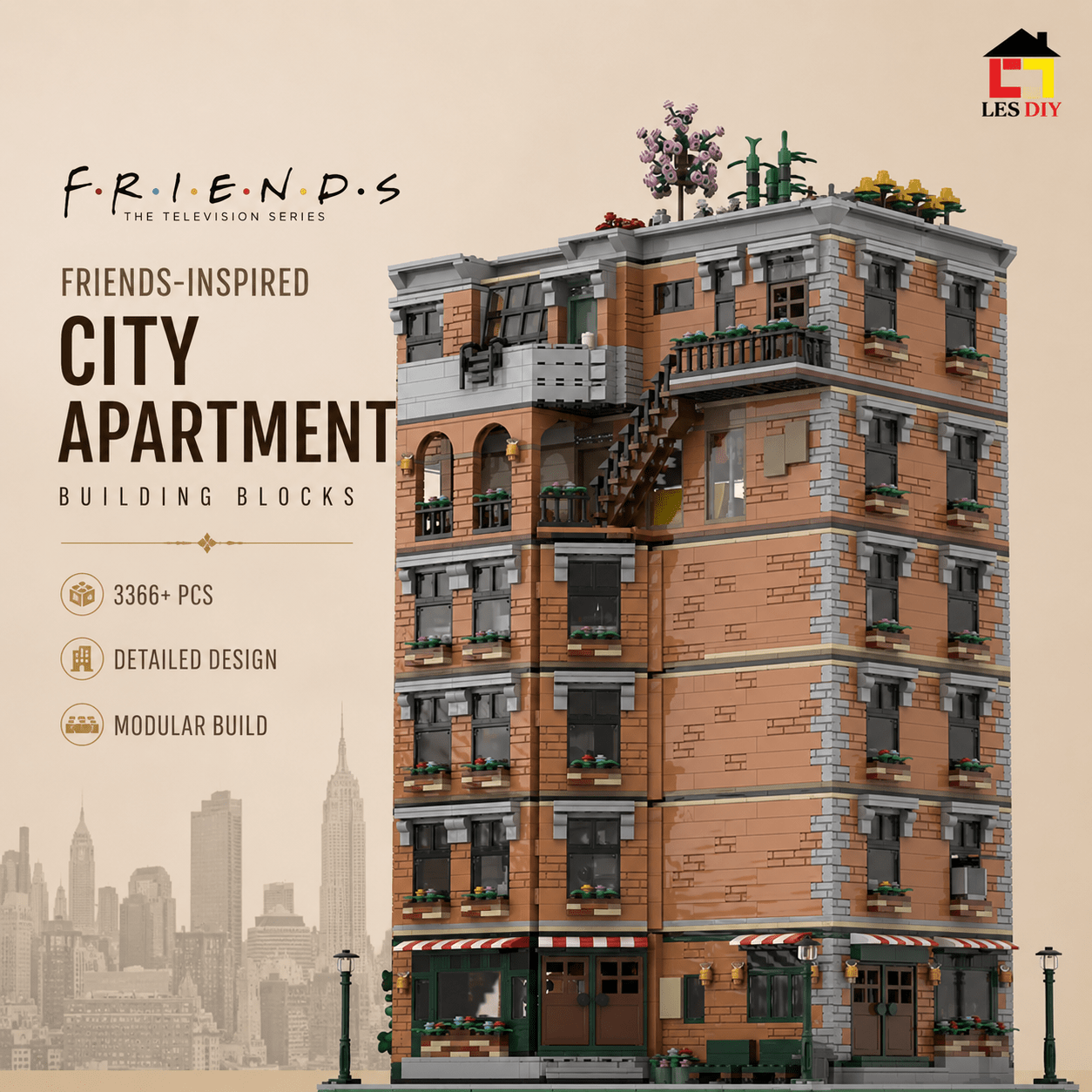 Bring the Friends-Inspired City Apartment to Your Shelf 🏙️ - LesDiy