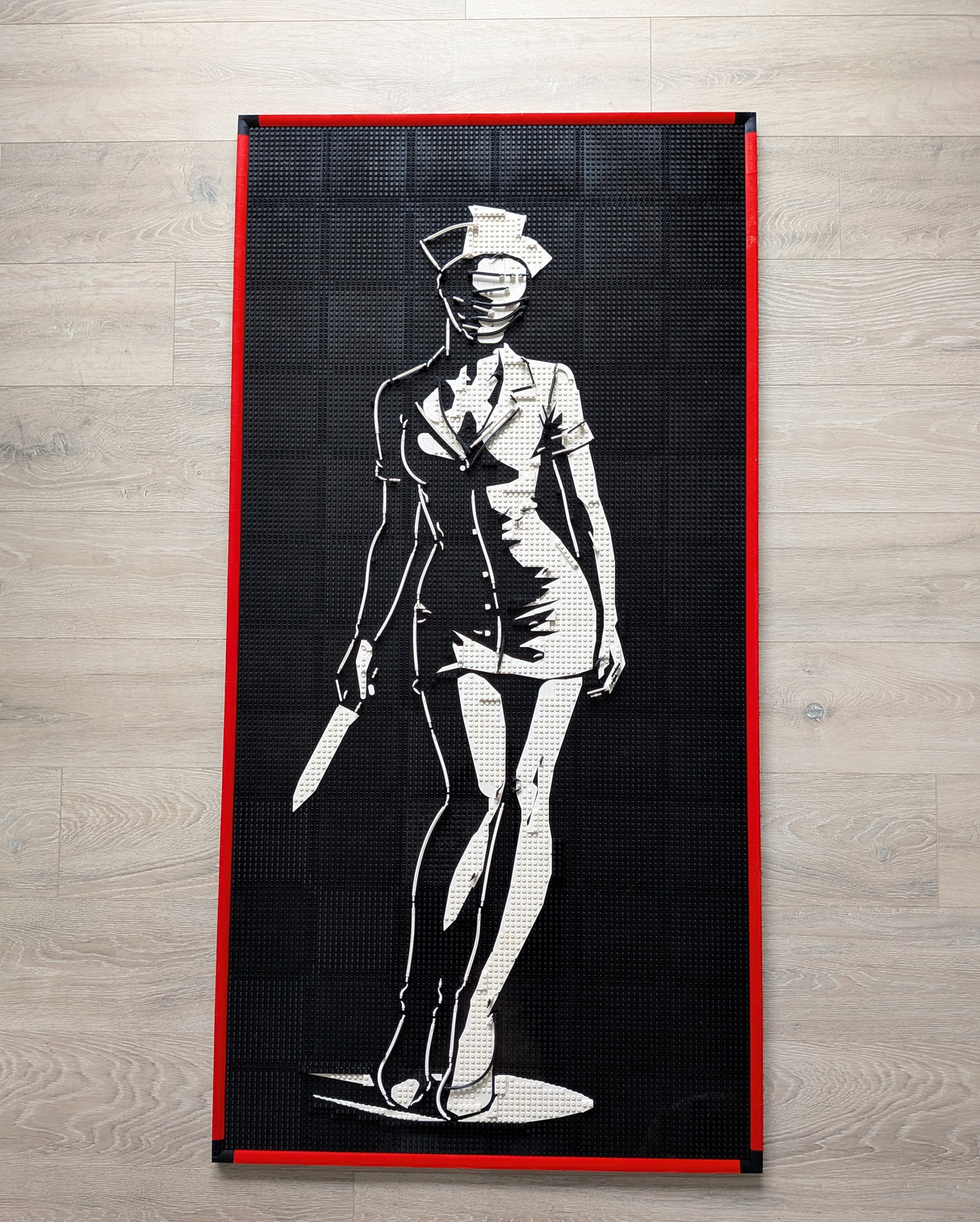 MOC-238853 Lego art relief of a female horror character Building Blocks