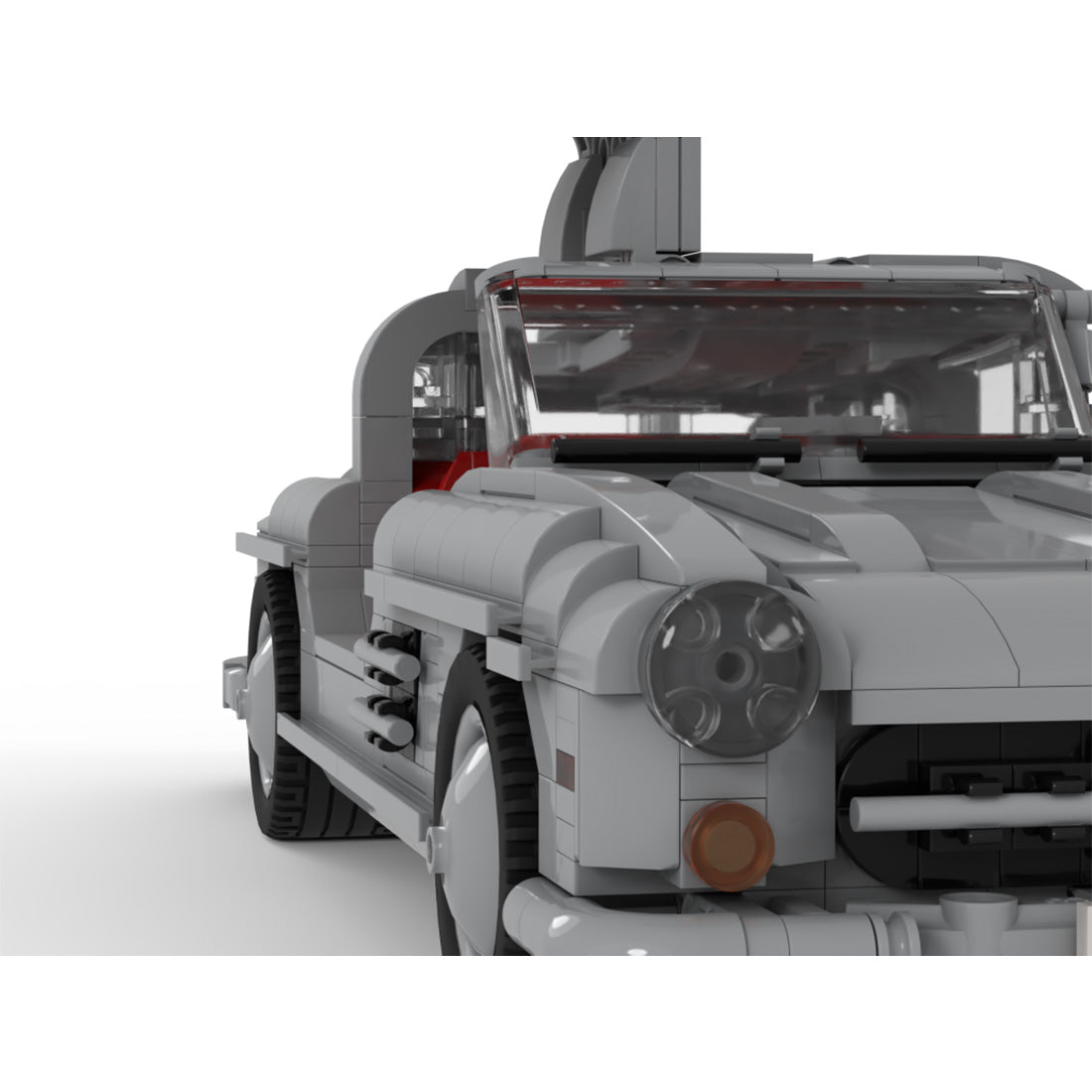 MOC-223863 Mercedes 300 SL W198 1:18 Scale Classic Sports Car Building Blocks
