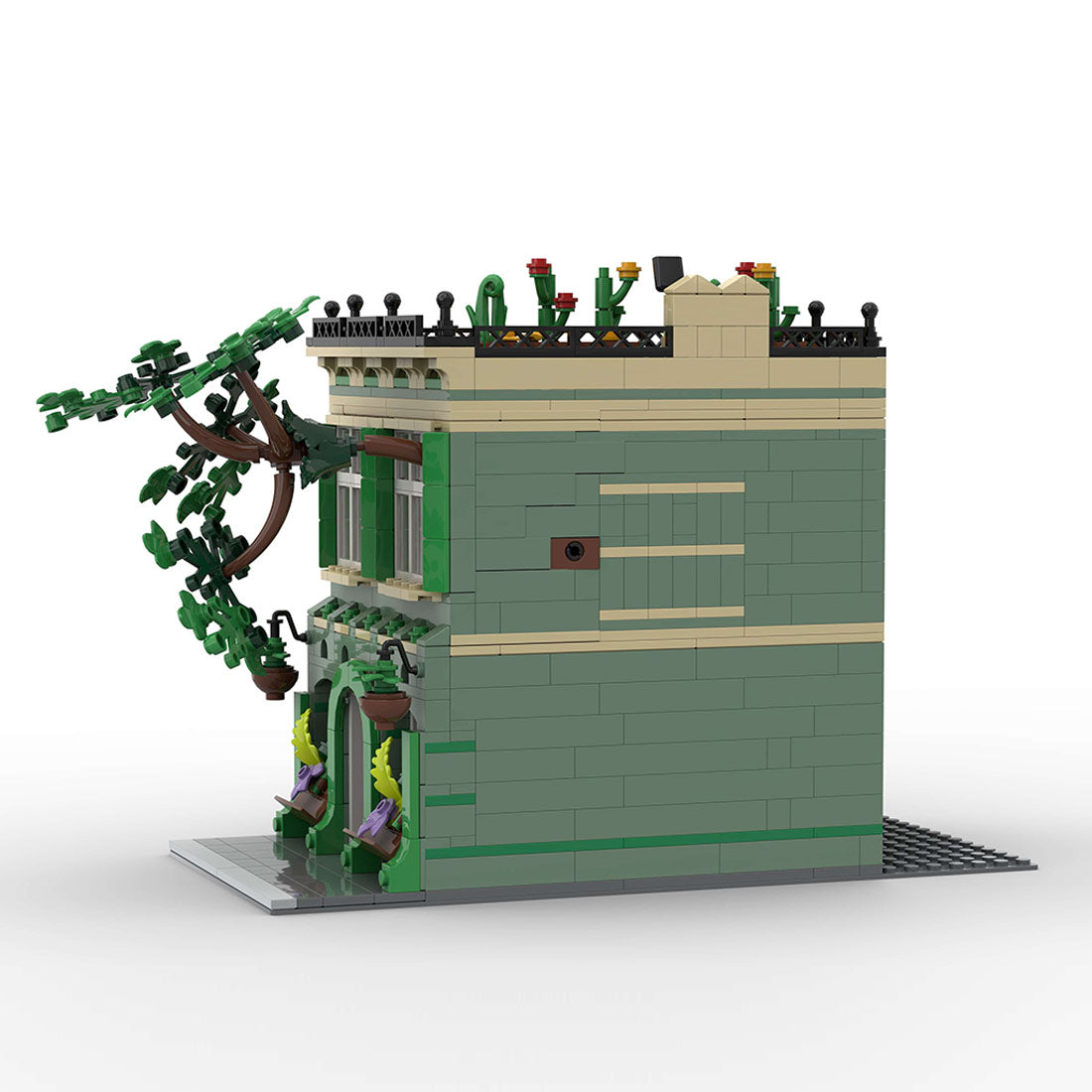 MOC-209268 Green Ivy Flower Shop Modular Building Blocks