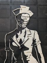 MOC-238853 Lego art relief of a female horror character Building Blocks