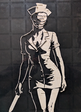 MOC-238853 Lego art relief of a female horror character Building Blocks