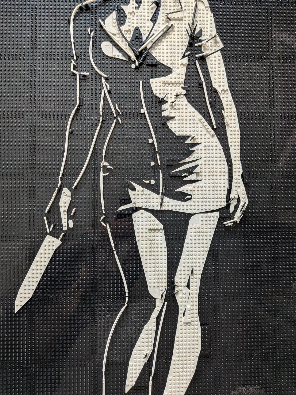 MOC-238853 Lego art relief of a female horror character Building Blocks