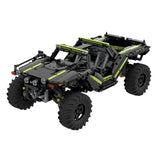 MOC-166891 + MOC-172968 Halo Warthog M12B RC Armored Off-Road Vehicle & Motorized Turret Building Blocks