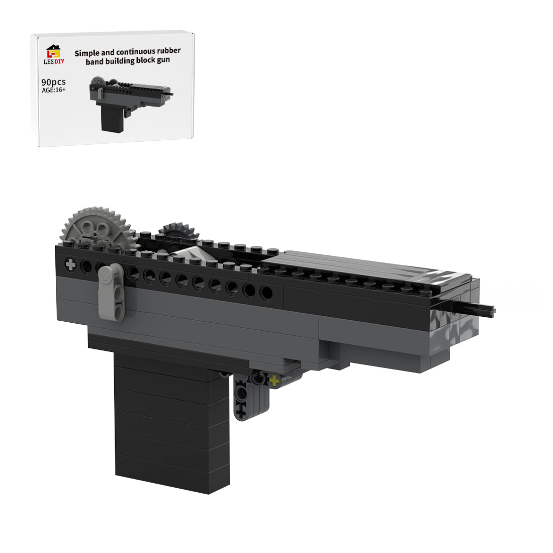 Automatic Rubber Band Shooter Building Blocks