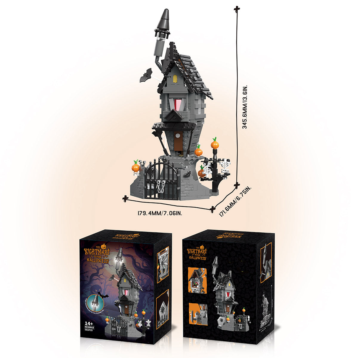 Halloween - Themed Dark Horror Cabin Building Blocks