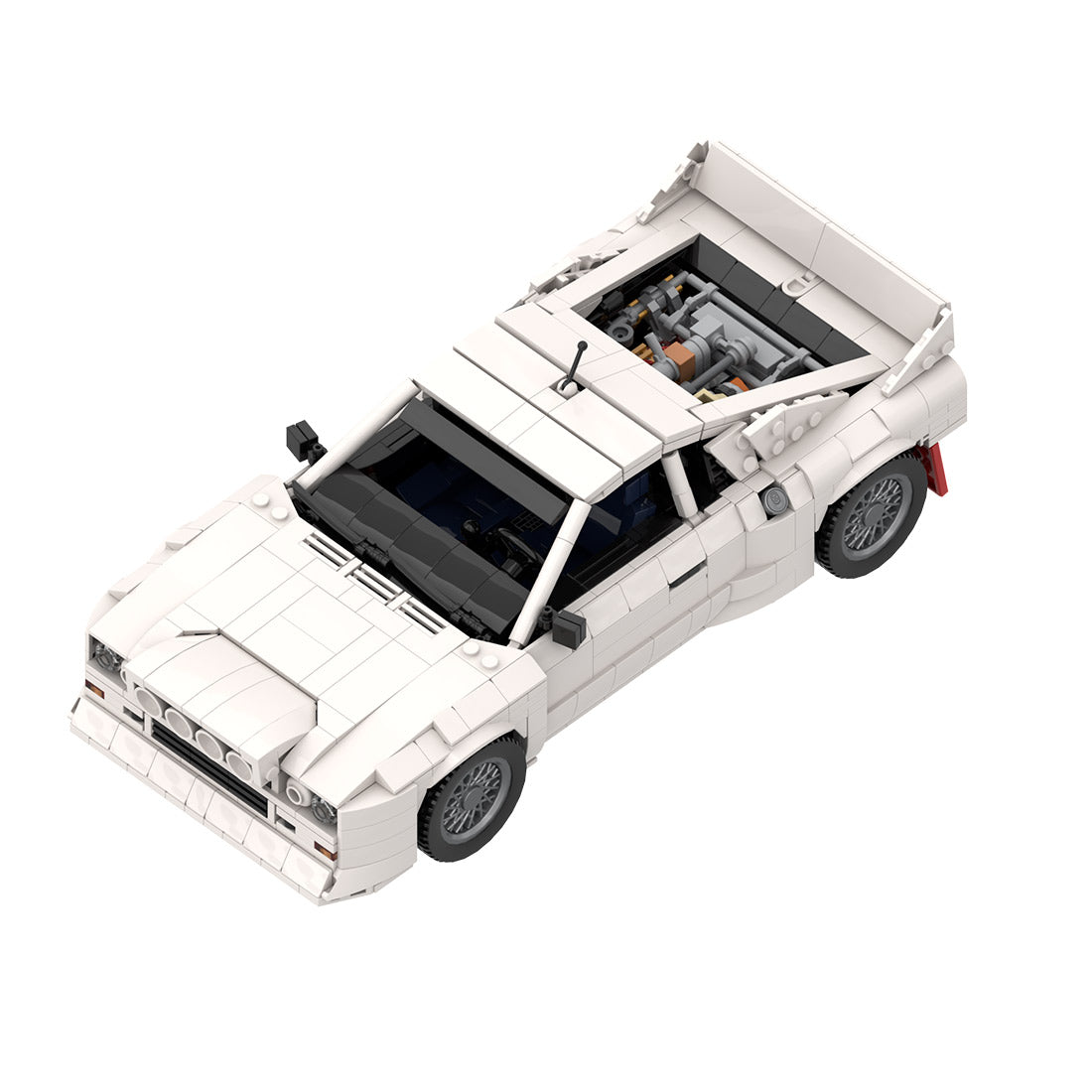 Italian Racing Legend Supercar Building Blocks (gobricks/white)