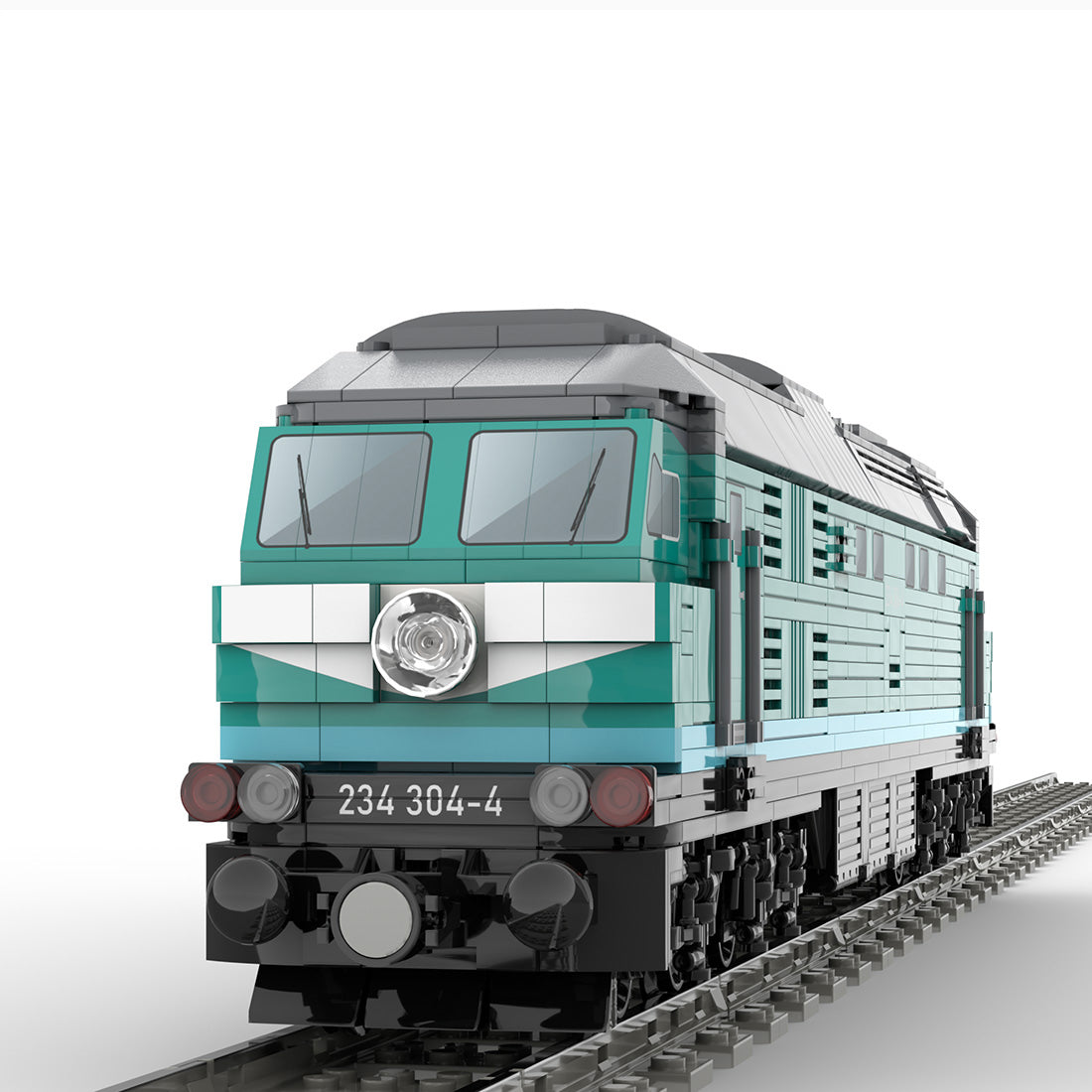 MOC-127413 BR 234 304-4 1:43 Scale Heavy Diesel Locomotive Building Blocks