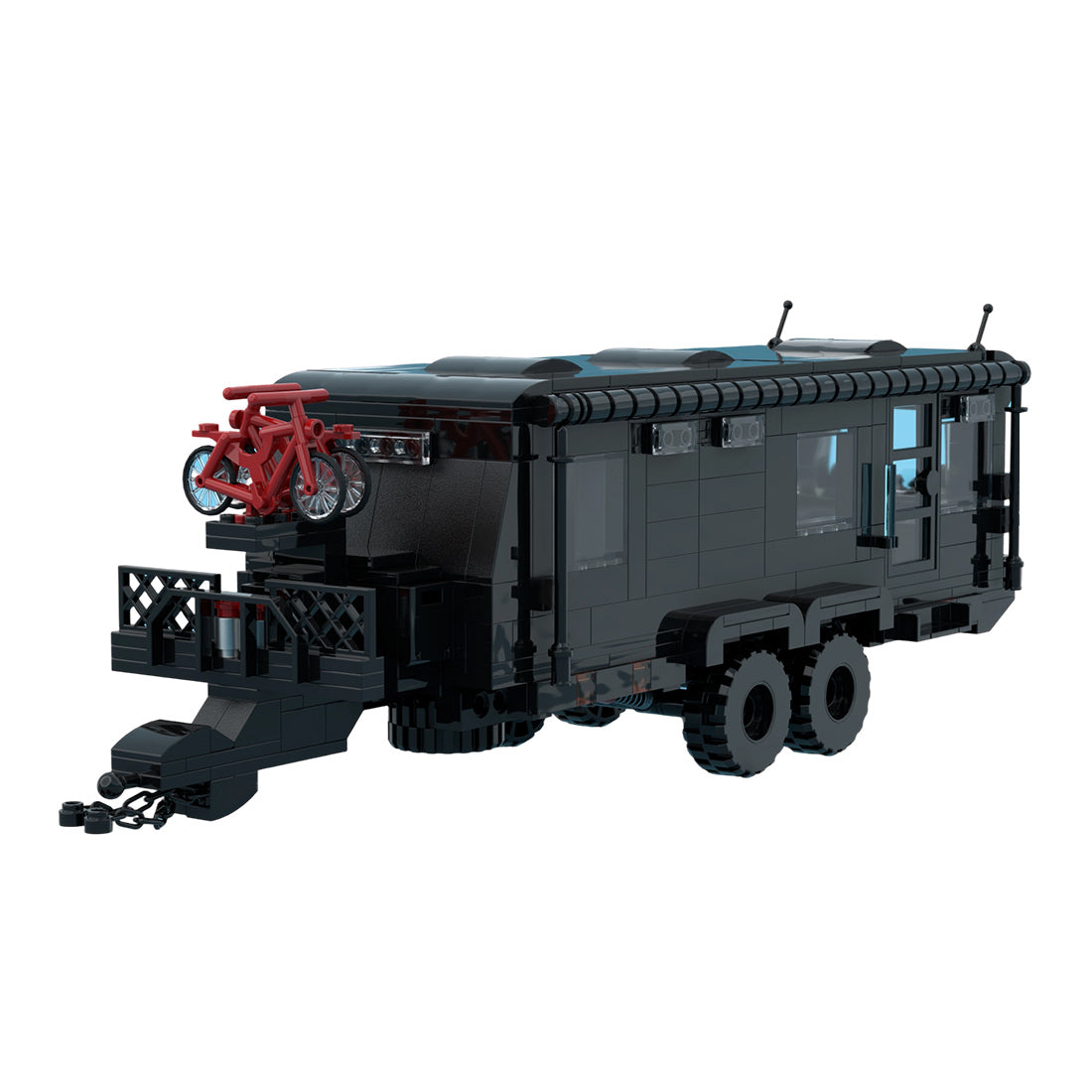 MOC-256628 Revive Caravans Bushtamer MK2 + Dino Motors T-rex Super Duty Facelift Building Blocks