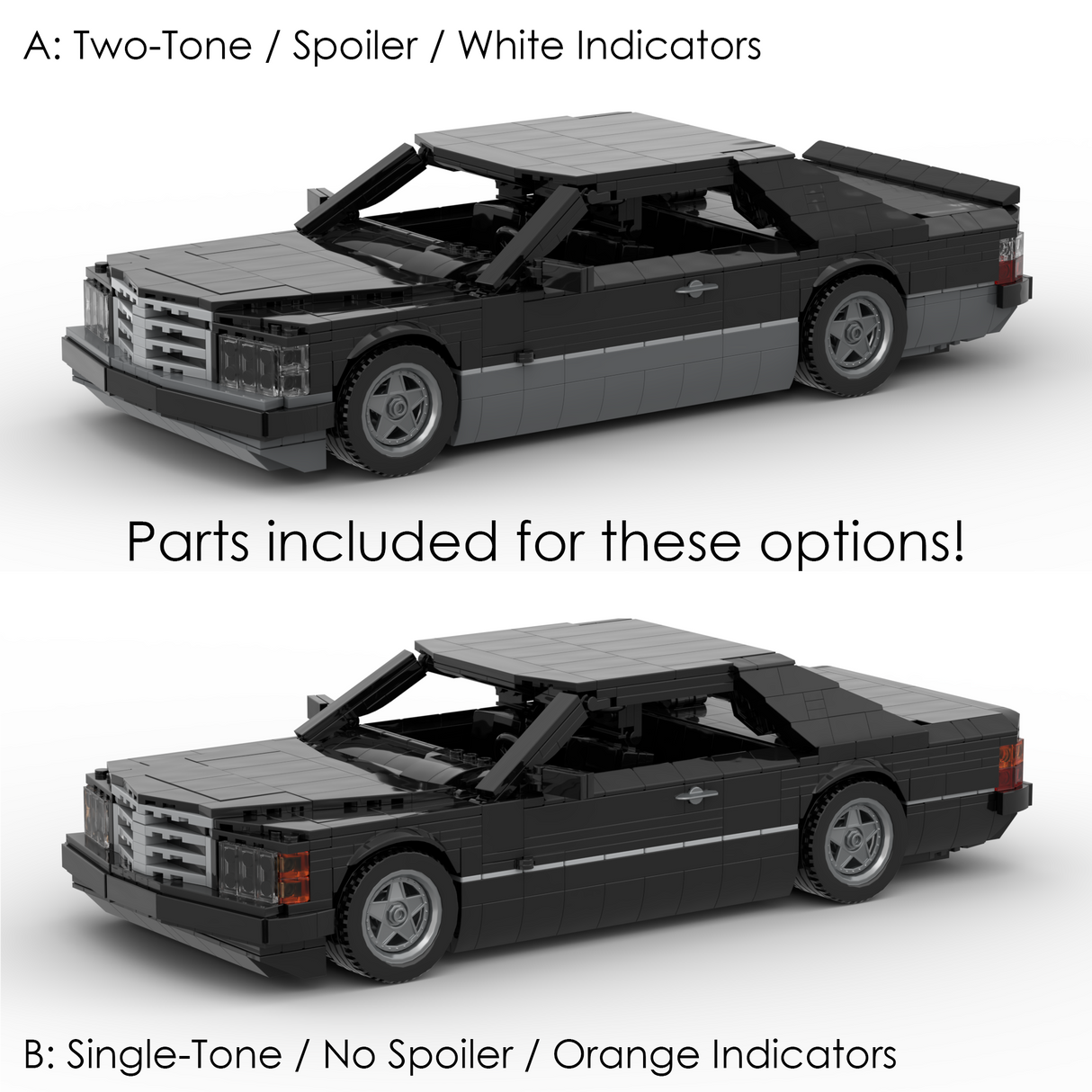 1980s German Grand Touring Coupe Building Blocks (Gobricks)