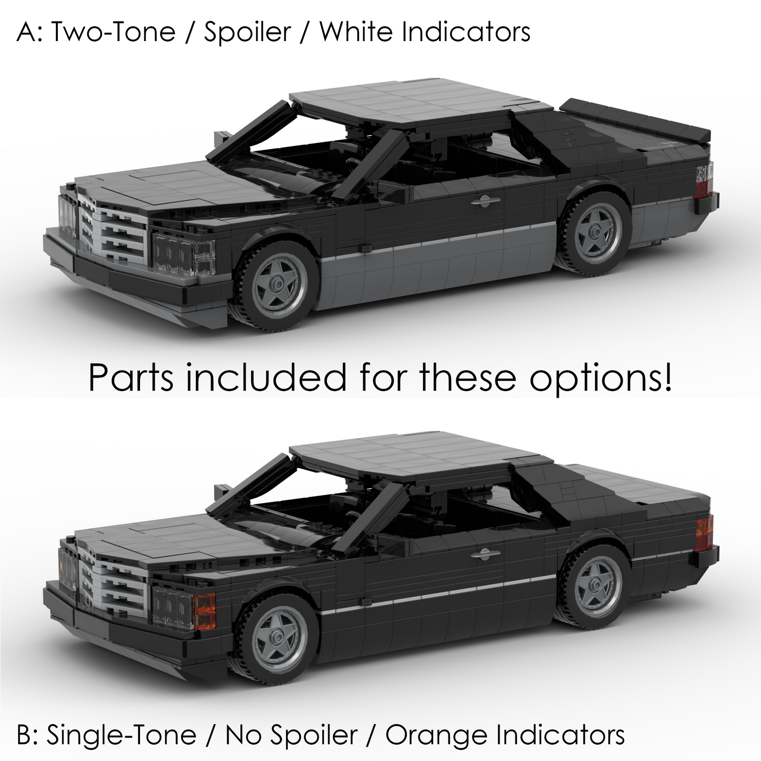 1980s German Grand Touring Coupe Building Blocks (Gobricks)