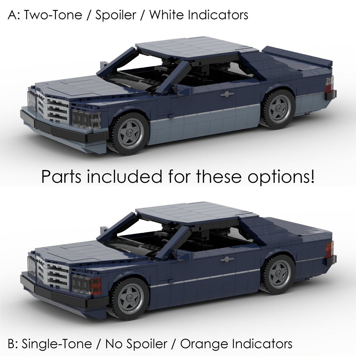 1980s German Grand Touring Coupe Building Blocks (Gobricks)