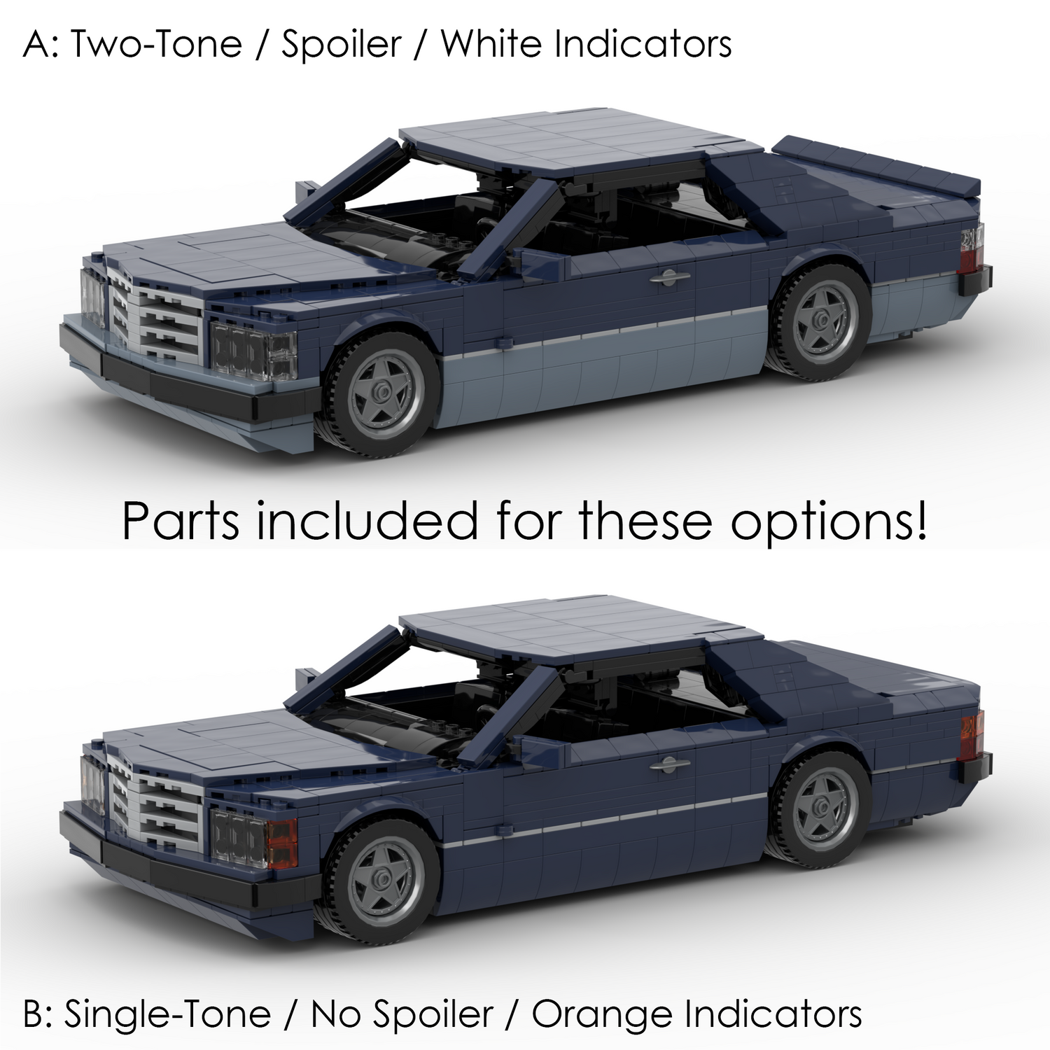 1980s German Grand Touring Coupe Building Blocks (Gobricks)